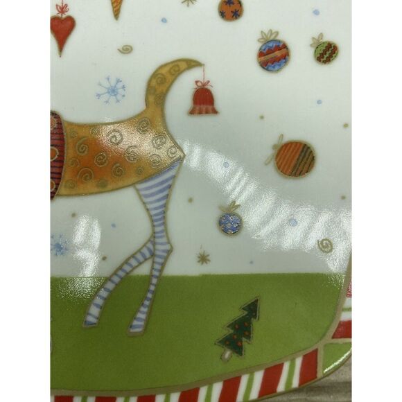 Belk Home Accents Wishes and Wonder 4 Fine China Holiday Plates - Picture 10 of 10